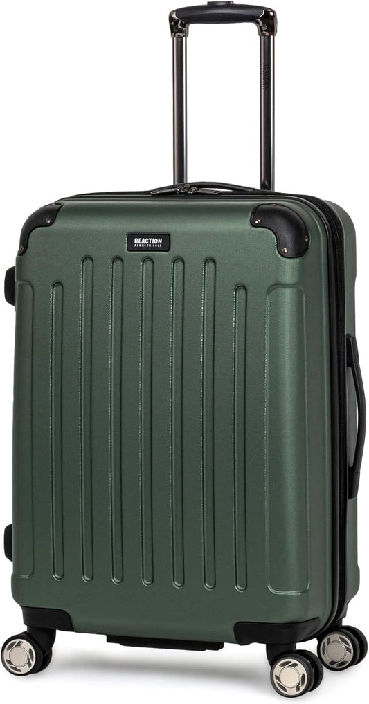 Kenneth Cole REACTION Renegade Luggage Expandable 8-Wheel Spinner Lightweight Hardside Suitcase, Cilantro, 24-Inch Checked