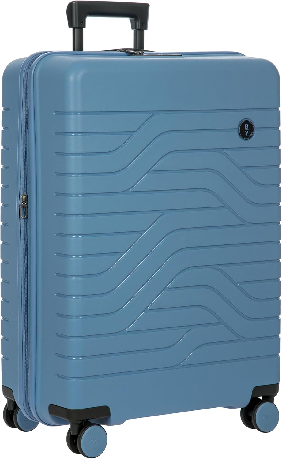 Bric's B|Y Ulisse Spinner Suitcase, Expandable Hard Shell Luggage with TSA Lock and Smooth 360° Wheels 28" – Grey Blue