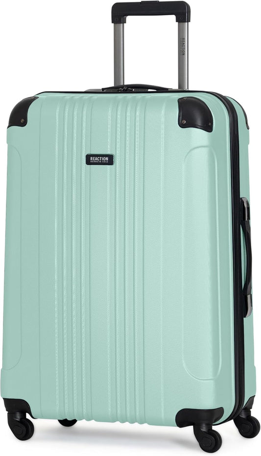Kenneth Cole REACTION Out of Bounds Lightweight Hardshell 4-Wheel Spinner Luggage, Mint Blue, 28-Inch Carry On