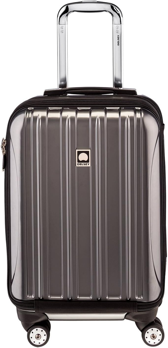 Delsey Luggage Aero 3 Piece Set (21"/25"/29") Spinner Suitcase (Platinum)