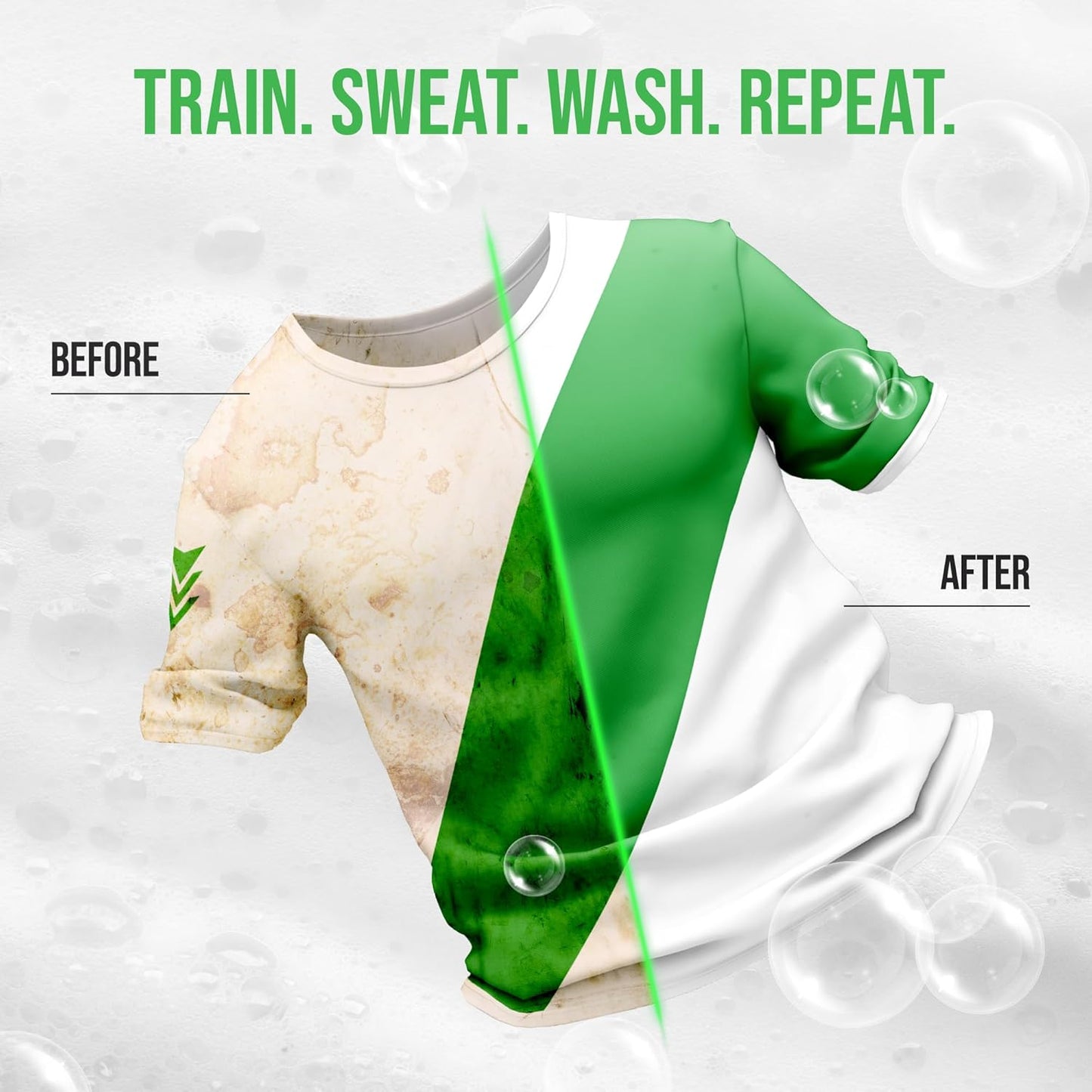Rockin’ Green Active Wear Laundry Detergent - Unscented Laundry Detergent Powder & Odor Eliminator - Workout Clothes & Sportswear - Safe for Sensitive Skin - 90 Loads