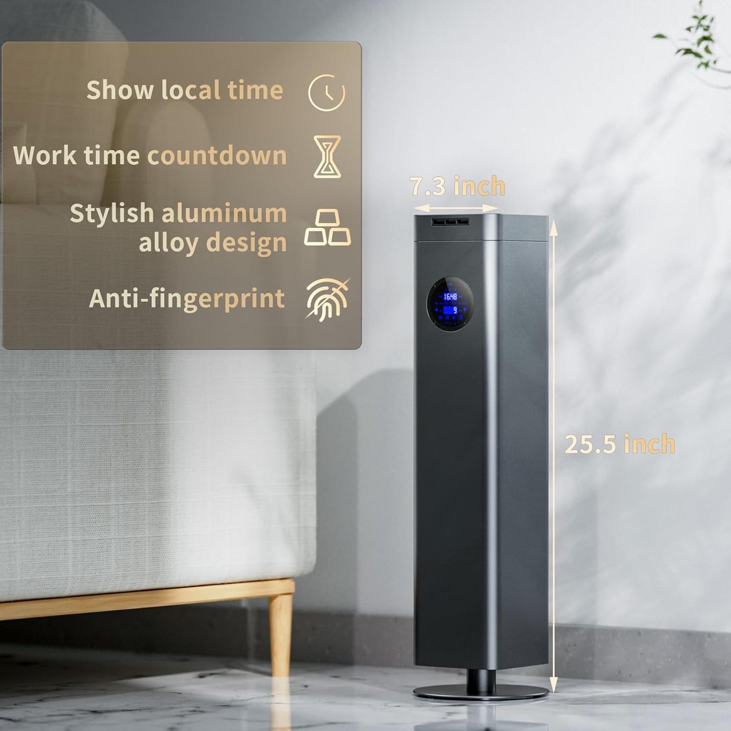 1500ml Scent Air Machine for Home, 4000 sq. ft Coverage Waterless Diffuser Essential Oil Diffuser Hotel Scent Diffuser Cold Air Nebulizer for Large Room Hotel Office (Titanium Gray)