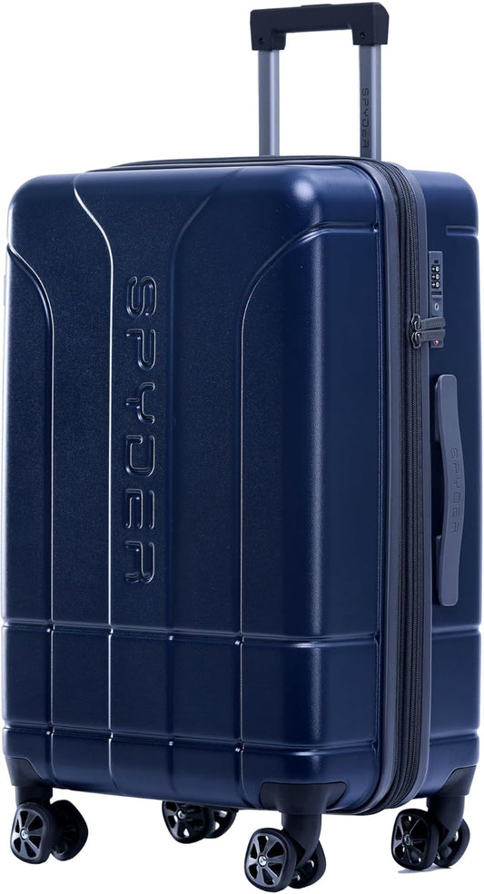 Spyder Carve 25 Inch Medium Expandable Hardside Upright Suitcase, with 360° Spinner Wheels, TSA Approved Lock, Navy