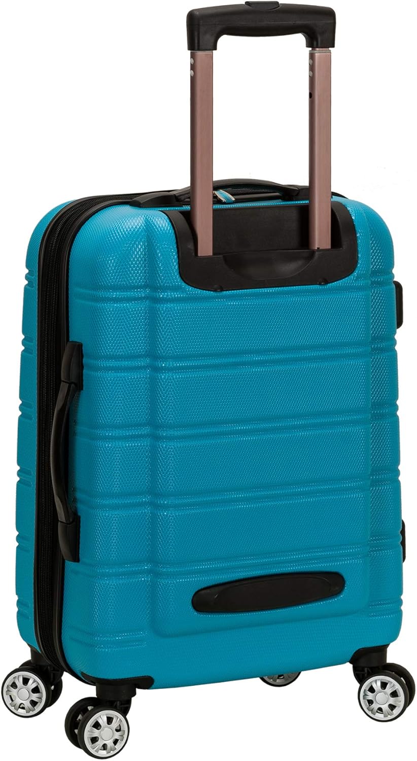 Rockland Melbourne Hardside Expandable Spinner Wheel Luggage, Turquoise, Carry-On 20-Inch