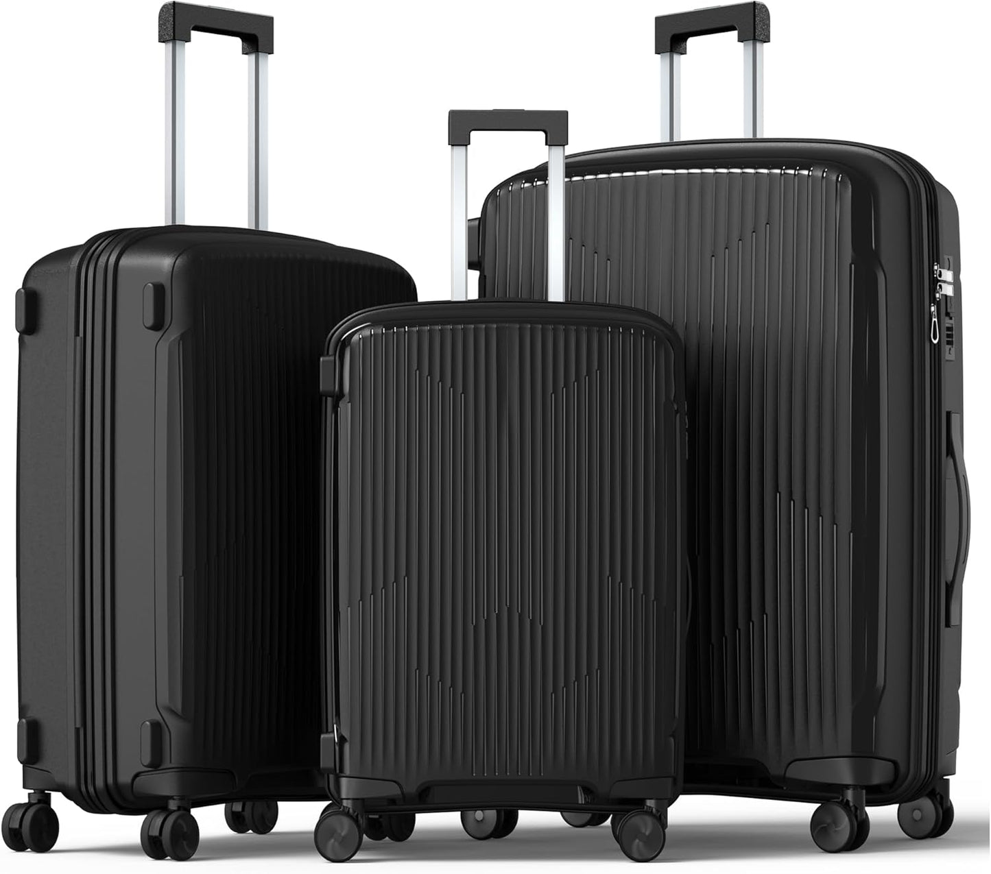 Nazhura Luggage Set, 3-Piece Hardside Suitcase Set, 20-inch Carry On, 24-inch, 28-inch Luggage