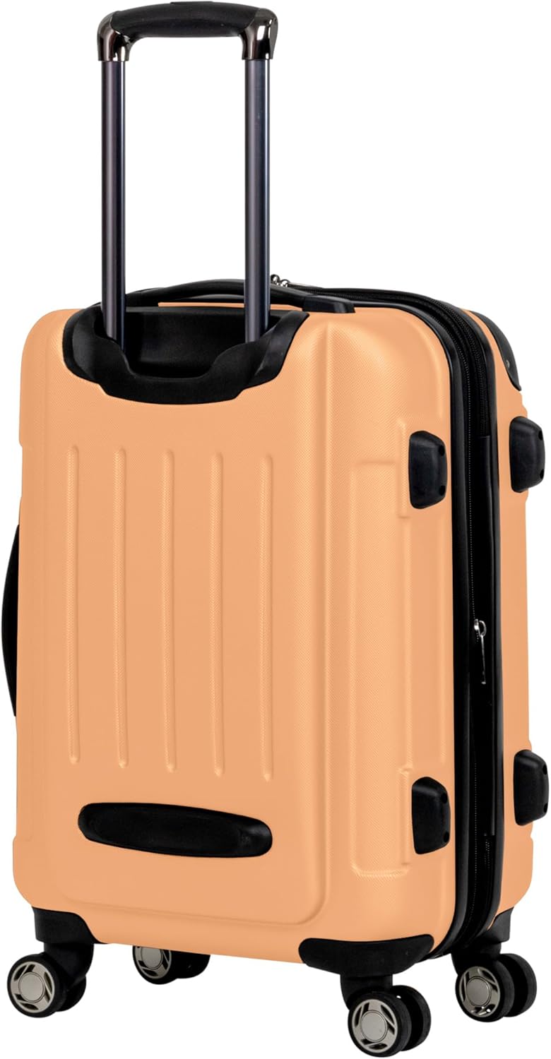 Kenneth Cole REACTION Renegade Luggage Expandable 8-Wheel Spinner Lightweight Hardside Suitcase, Dreamsicle, 20-Inch Carry On
