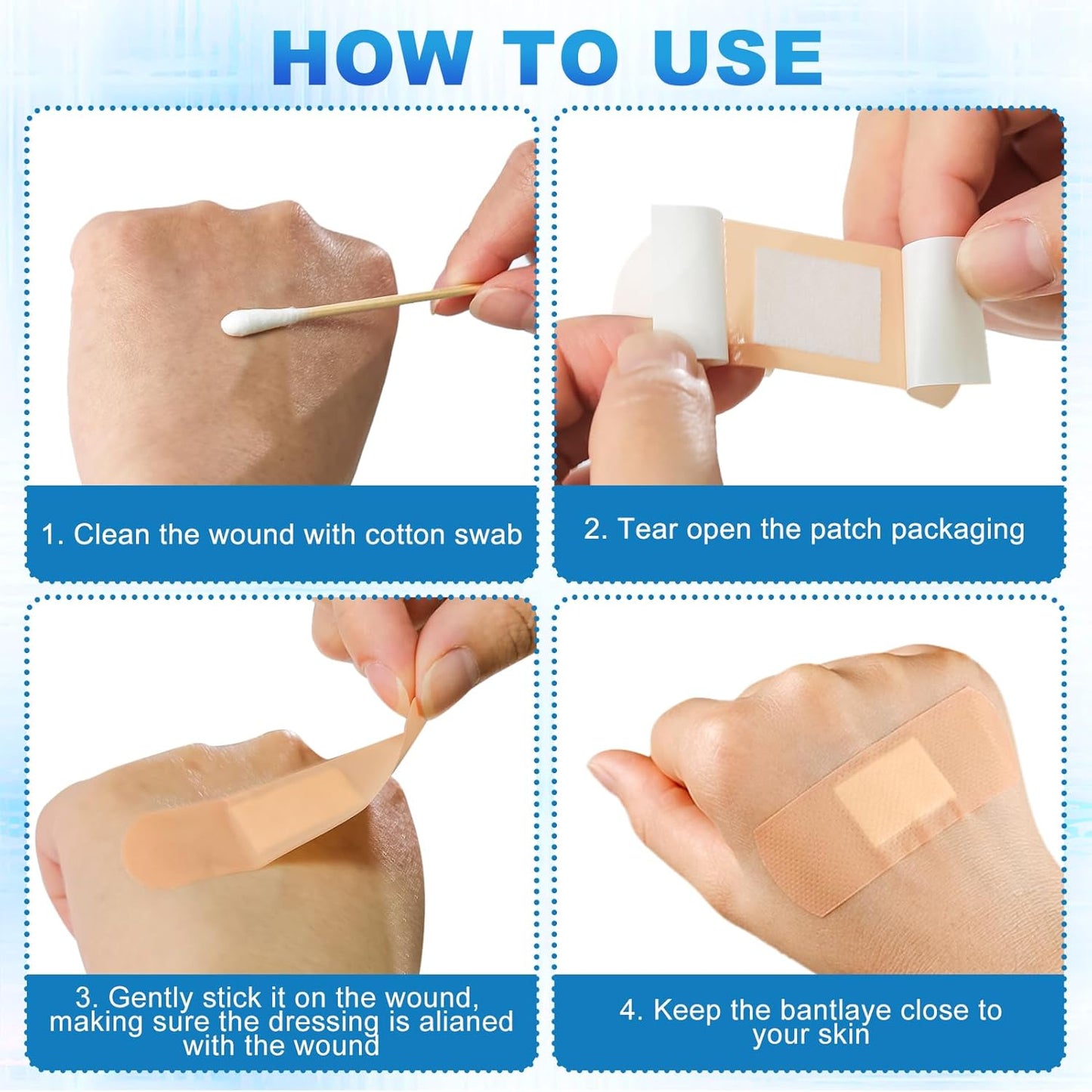 Bandages Variety Pack - 200 Pcs Assorted Bandages Bulk, Large Adhesive Fingertip Bandage, Waterproof Bandage Breathable for First Aid and Protect Wounds (10 Styles)