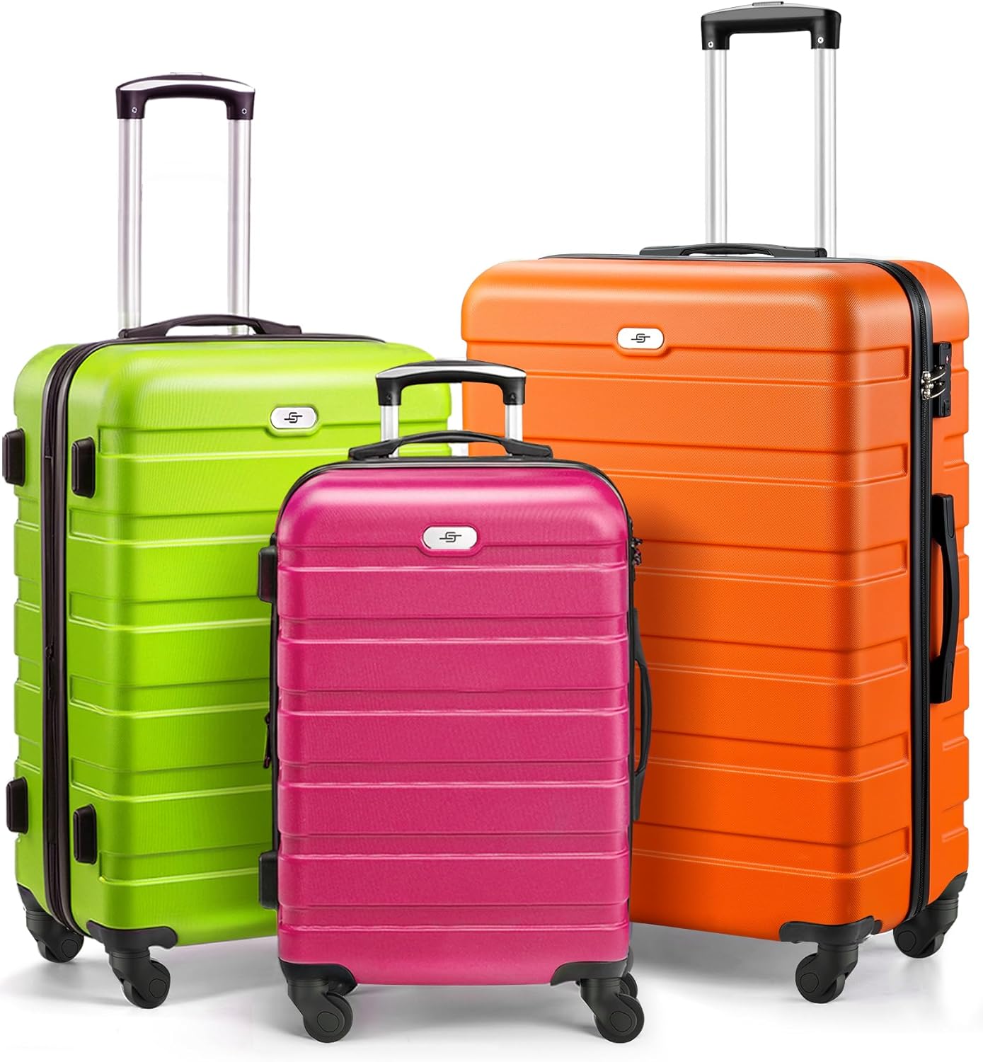 Suitour Luggage set 3 piece,Hardside Lightweight Suitcase Set with Spinner Wheel TSA Lock,20 24 28 inch Travel Suitcase