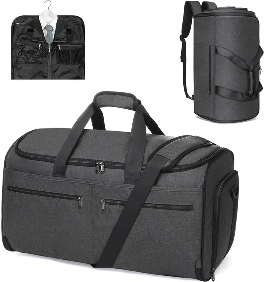 Bukere Garment Bags for Travel, Convertible Carry on Duffel Bag for Men Women, Backpack Straps, Shoe Compartment, 3 in 1 Hanging Dress Suit Bags for Men Women