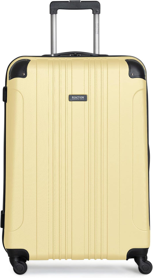 Kenneth Cole REACTION Out of Bounds Lightweight Hardshell 4-Wheel Spinner Luggage, Pale Banana, 28-Inch Carry On