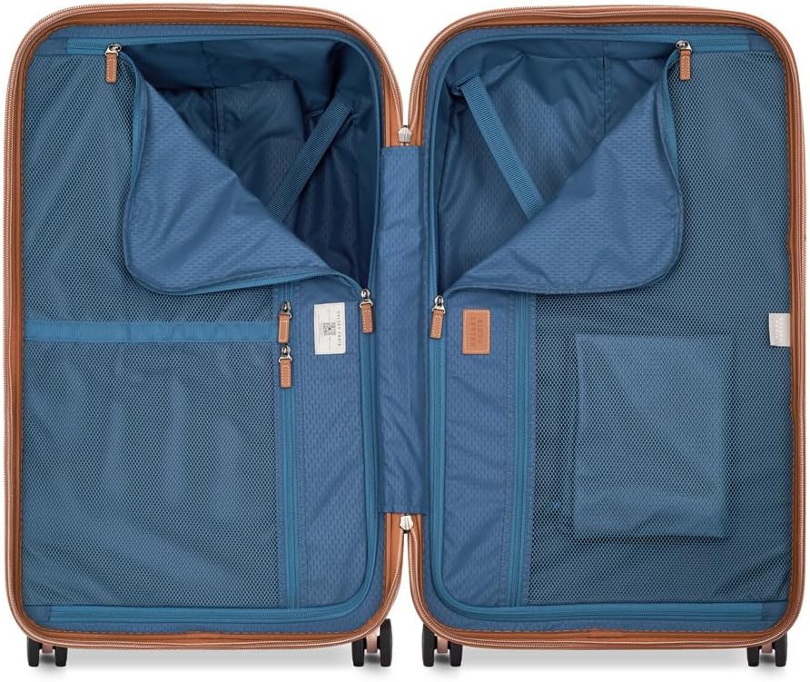 DELSEY PARIS Chatelet Air 2.0 Hardside Luggage Trunk with Spinner Wheels, Blush Pink, Checked-26 Inch Trunk