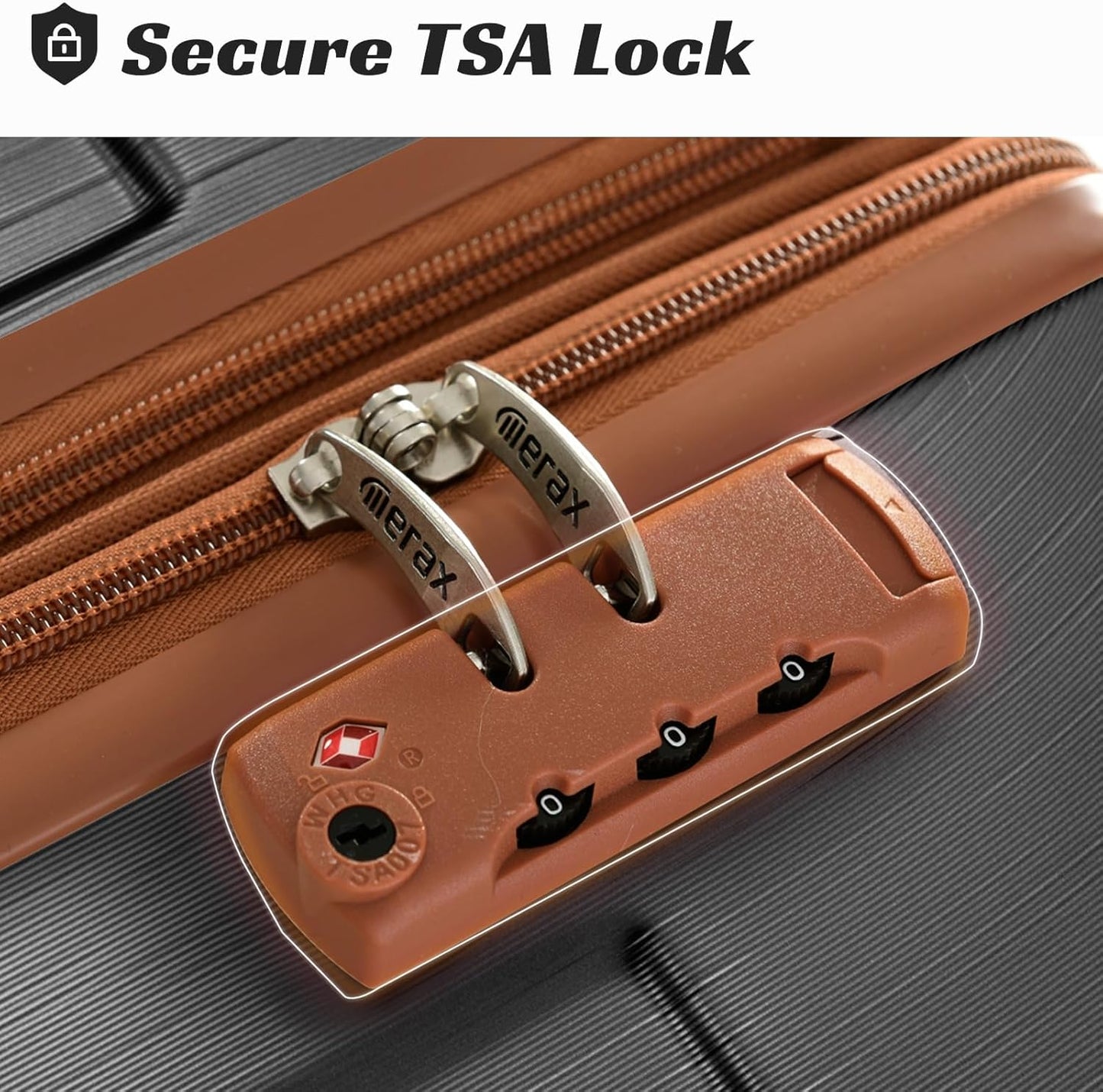 Merax Luggage Sets 2 Piece Suitcases with Wheels, Hardshell ABS Expandable and Lightweight, TSA Lock, Spinner Wheels, Carry On Luggage with Corner Guards (20 28 inch Black Brown)