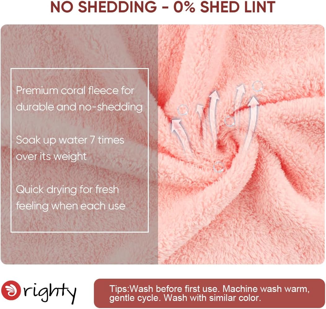 Orighty Ultra Soft Washcloths 48 Pack, Premium Microfiber Towel Sets 12 x 12 inches, Absorbent and Quick Drying Coral Velvet Washcloth, Multi-Purpose Wash Cloths for Bathroom, Hotel, and Gym (Pink)