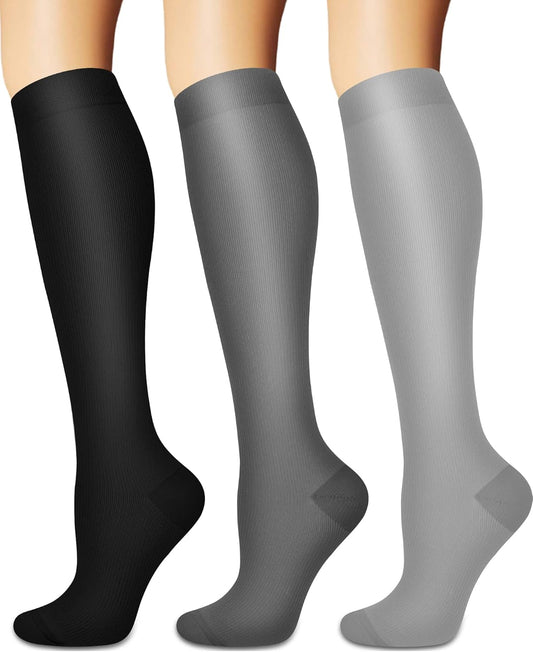 Compression Socks for Women and Men Circulation (3 Pairs) is Best Support for Running Athletic Cycling Hiking