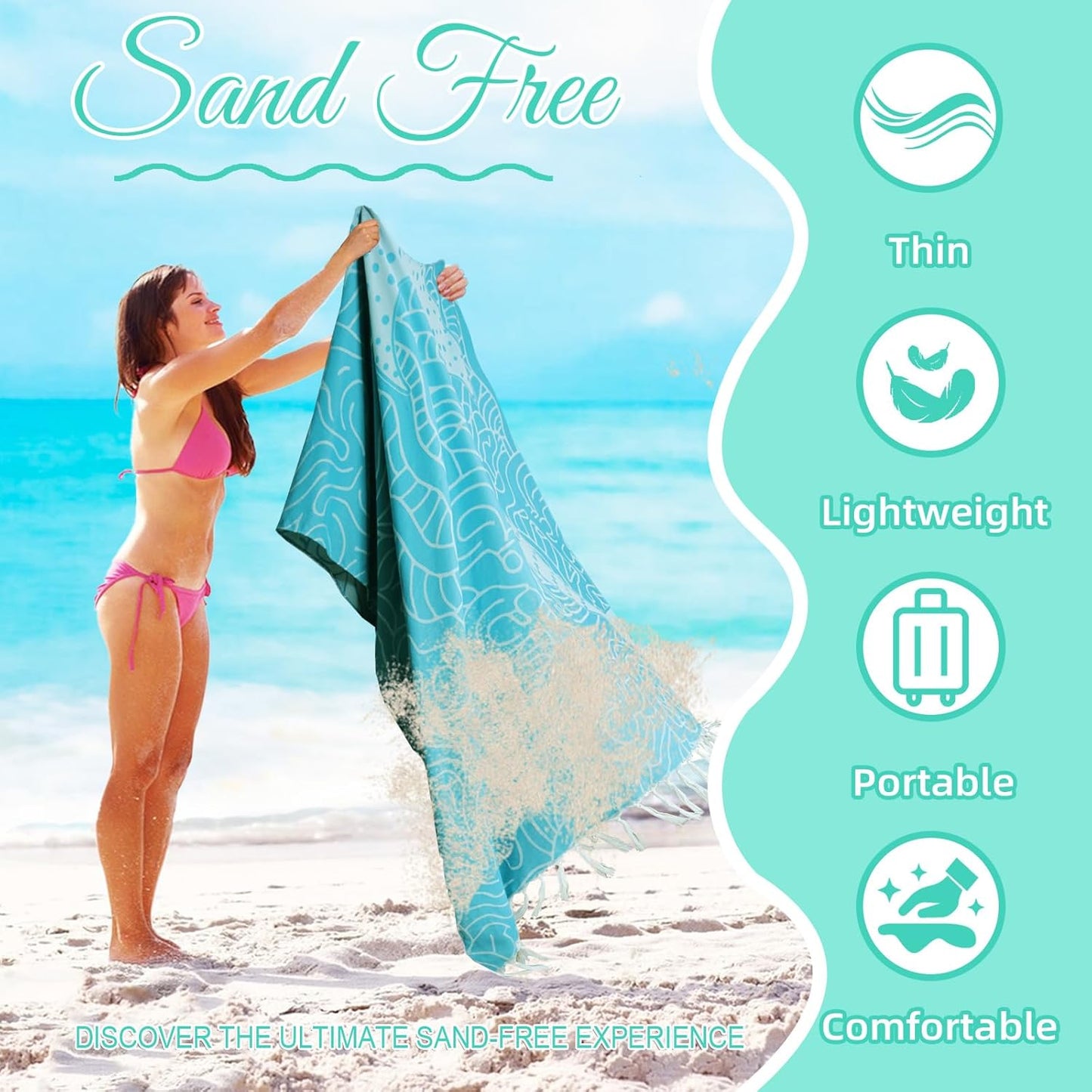 Oversized Turkish Beach Towel Blanket Cotton Giant XL Sandproof Towels Huge Linen XXL Extra Large Big Throw Quilt Blankets for Adults Cloud Travel Camping Glamping Accessories Essentials Whale Shark