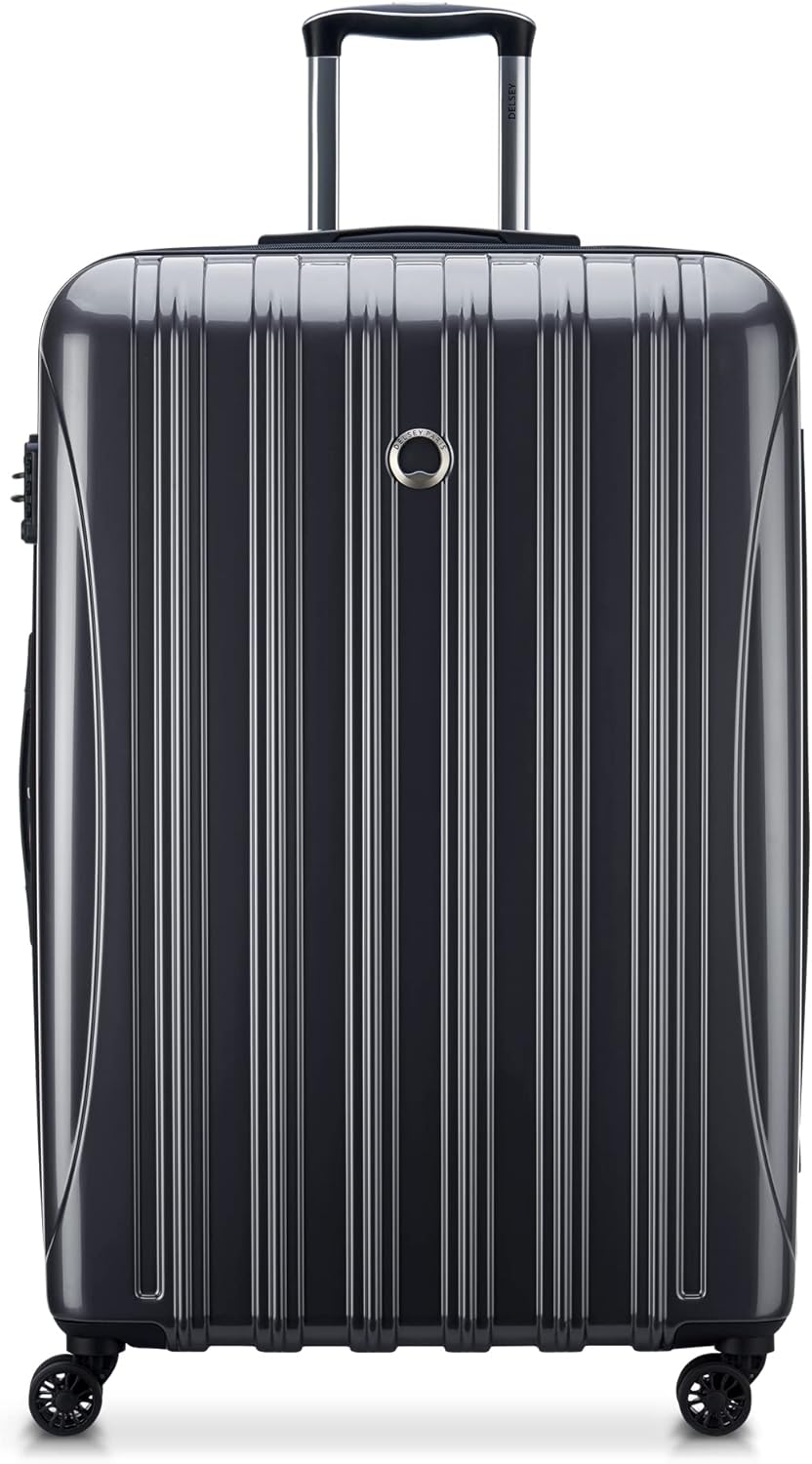 DELSEY PARIS Helium Aero Hardside Expandable Luggage with Spinner Wheels, Titanium, Checked-Large 28 Inch