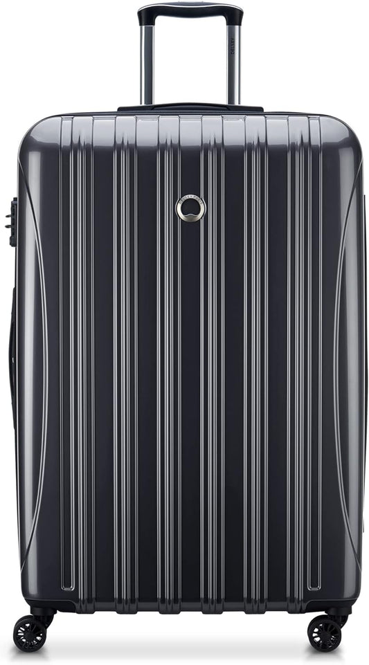 DELSEY PARIS Helium Aero Hardside Expandable Luggage with Spinner Wheels, Titanium, Checked-Large 28 Inch