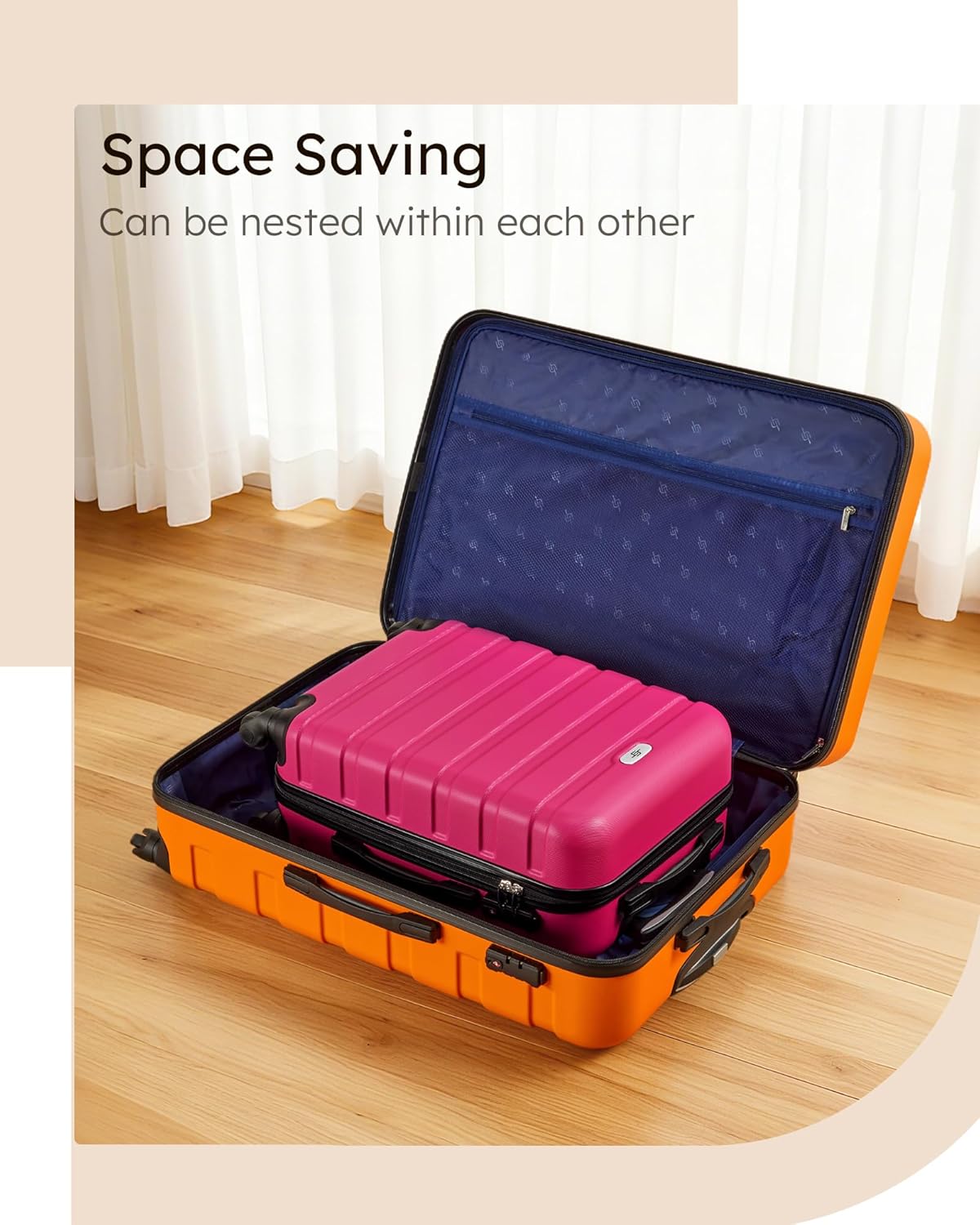 Suitour Luggage set 2 piece,Hardside Lightweight Suitcase Set with Spinner Wheels TSA Lock, 20 28 inch Travel Suitcase