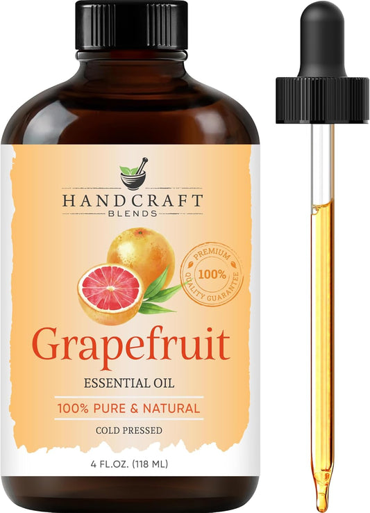 Handcraft Blends Grapefruit Essential Oil – Huge 4 Fl Oz – 100% Pure and Natural – Premium Grade Essential Oil for Diffuser and Aromatherapy, Skin, Massage, Candle and Soap Making Fragrance