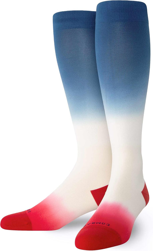 Comrad Nylon Knee High Socks - 15-20mmHg Graduated Compression Socks - Soft & Breathable Support Unisex Socks