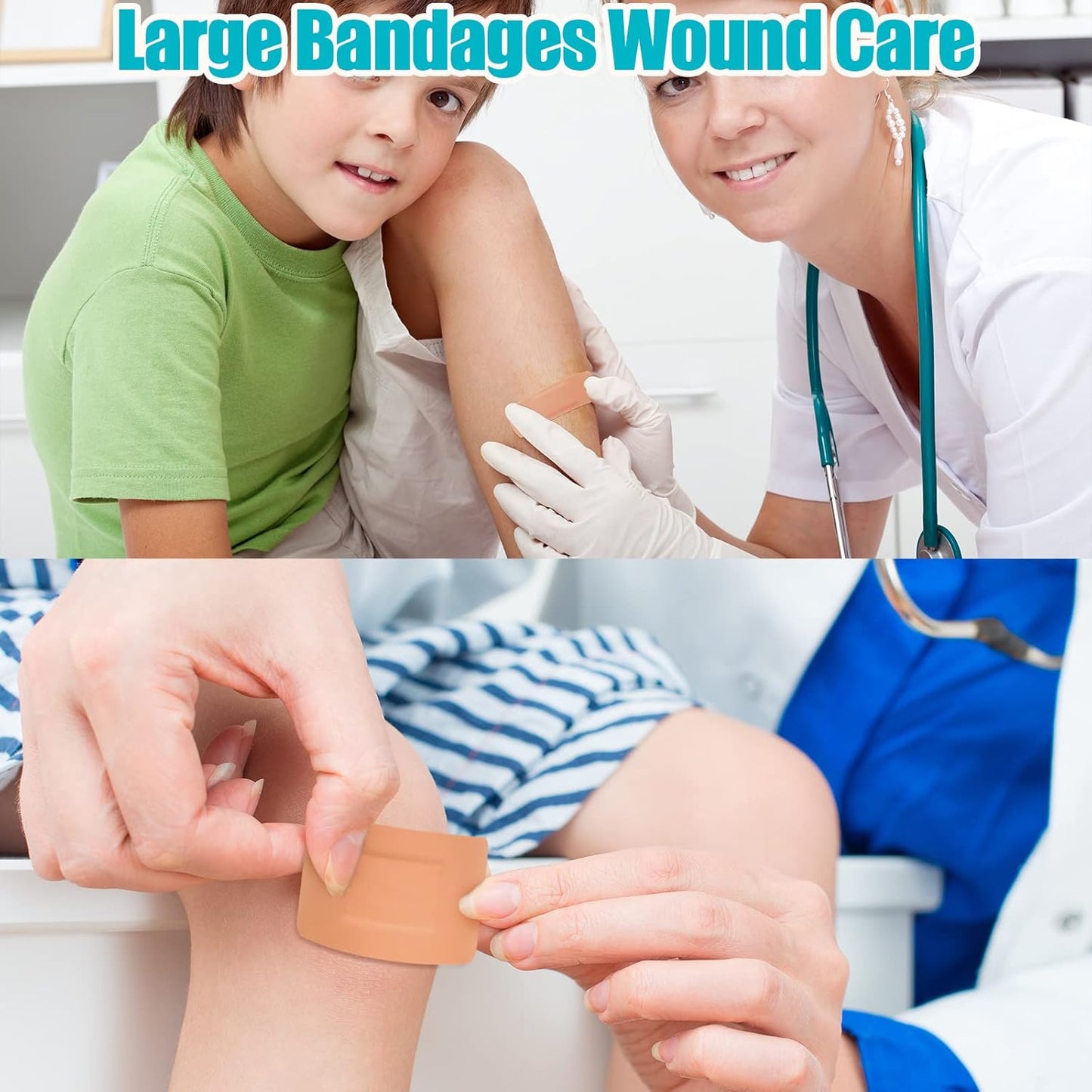 Lounsweer 720 Pcs Assorted Bandages Variety Pack Bulk First Aid Kit Refill Supplies Flexible Fabric Adhesive Breathable Fingertip Knuckle Spot Bandages Waterproof for Arms Knees Wound Care Scrapes