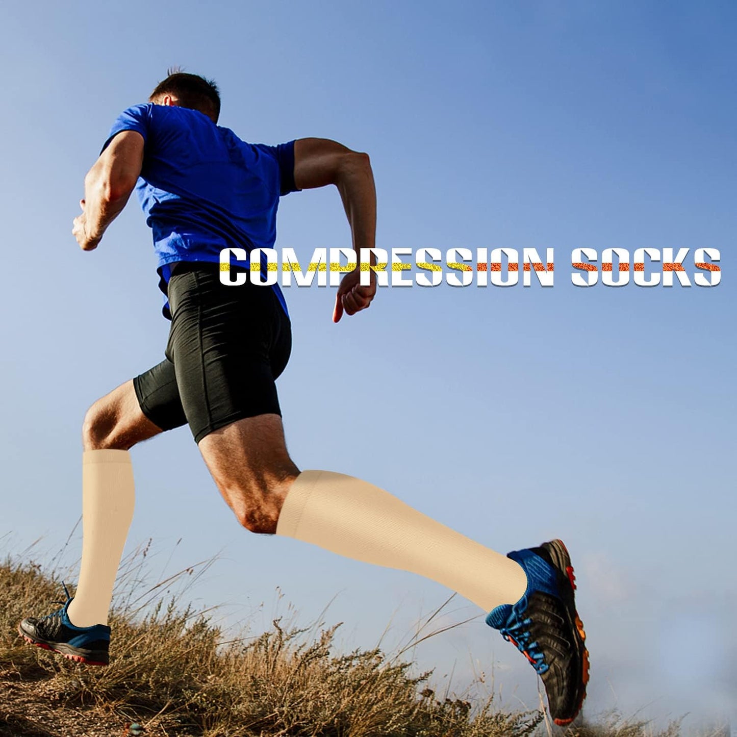 Compression Socks for Women and Men Circulation (3 Pairs) is Best Support for Running Athletic Cycling Hiking