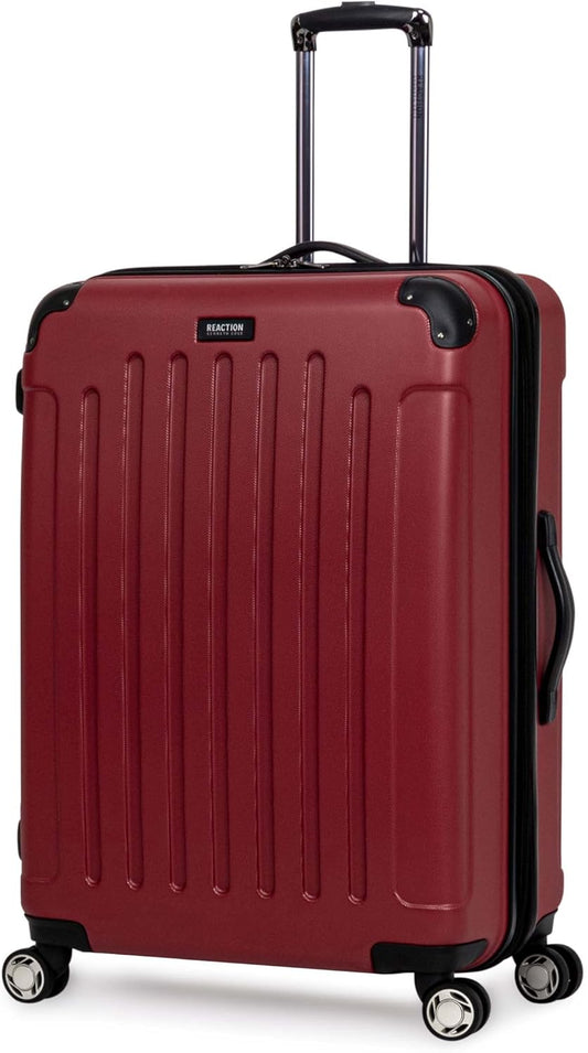 Kenneth Cole REACTION Renegade Luggage Expandable 8-Wheel Spinner Lightweight Hardside Suitcase, Scarlet Red, 28-Inch Checked