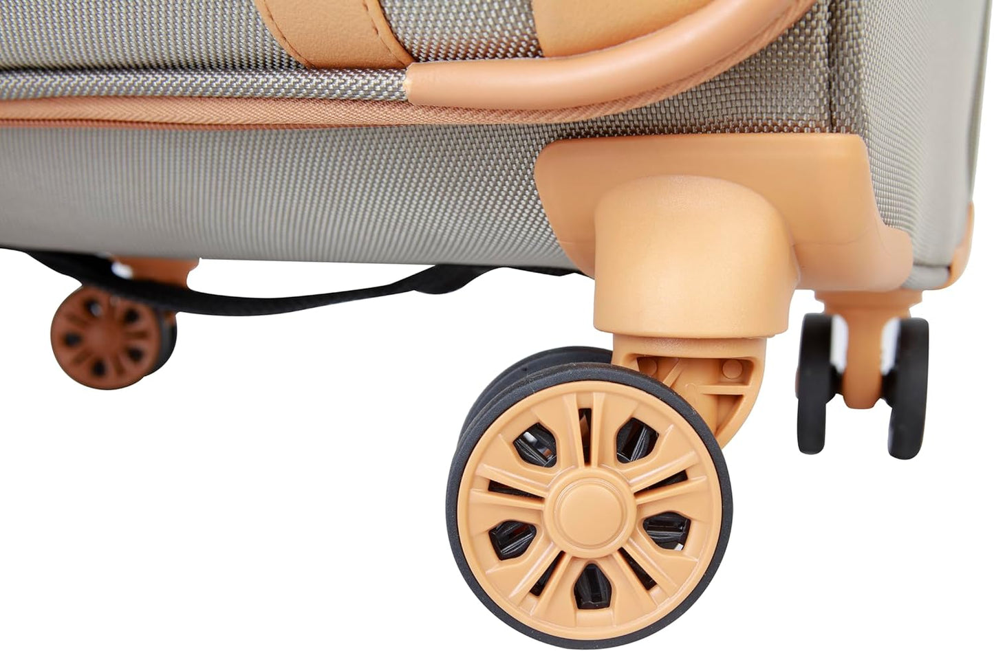 Dockers Seahorse Softside Expandable 8-Wheel Spinner Travel Luggage, New British Khaki, 20-Inch Carry On