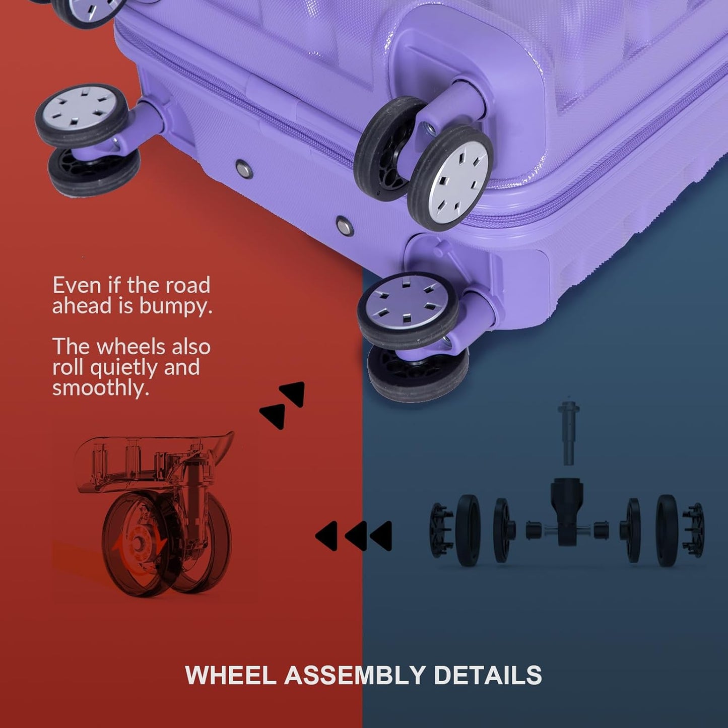 Travelhouse 16 Inch Carry On Luggage Airline Approved,Hardshell Small Carry Suitcases with 360° Spinner Wheels, Rolling Suitcase with TSA Approved