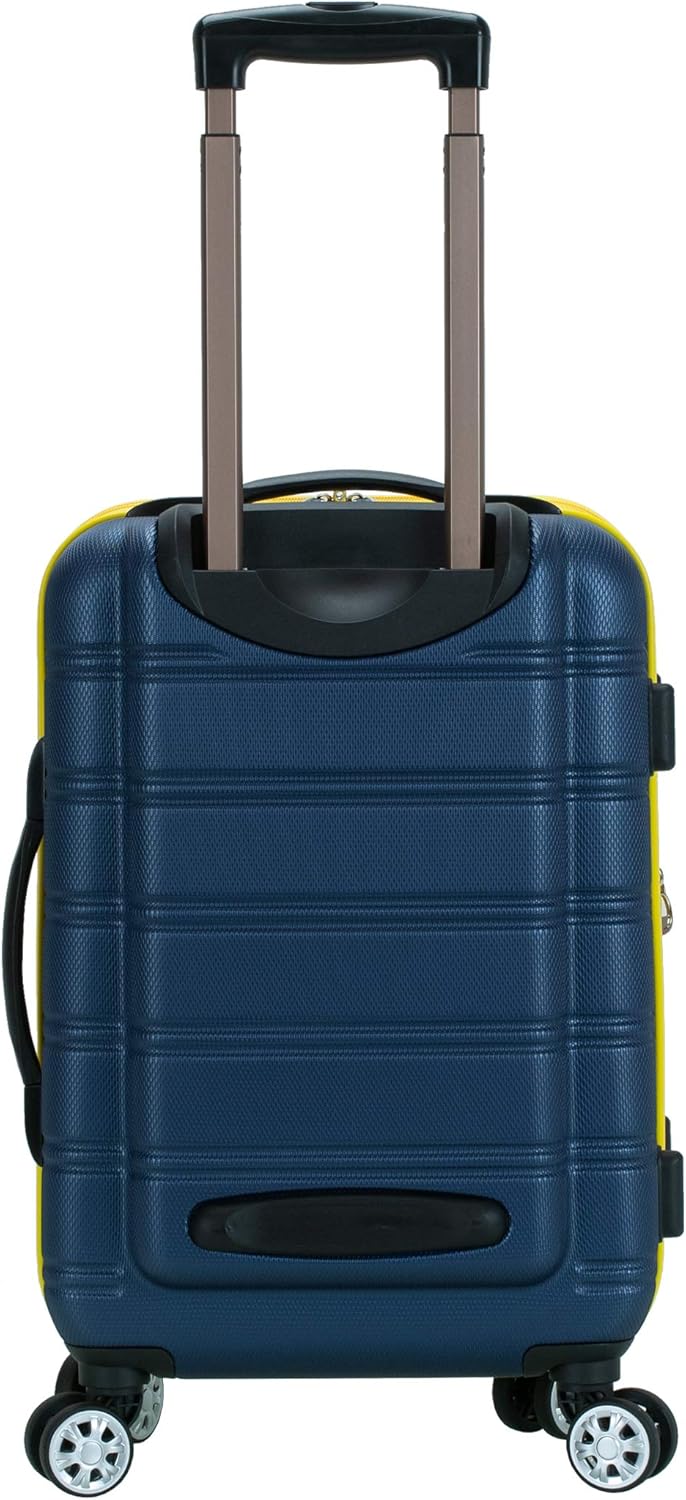 Rockland Melbourne Hardside Expandable Spinner Wheel Luggage, Navy, Carry-On 20-Inch