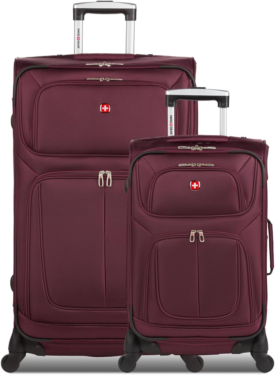 SwissGear Sion Softside Expandable Luggage, Merlot, 2-Piece Set (21/29)