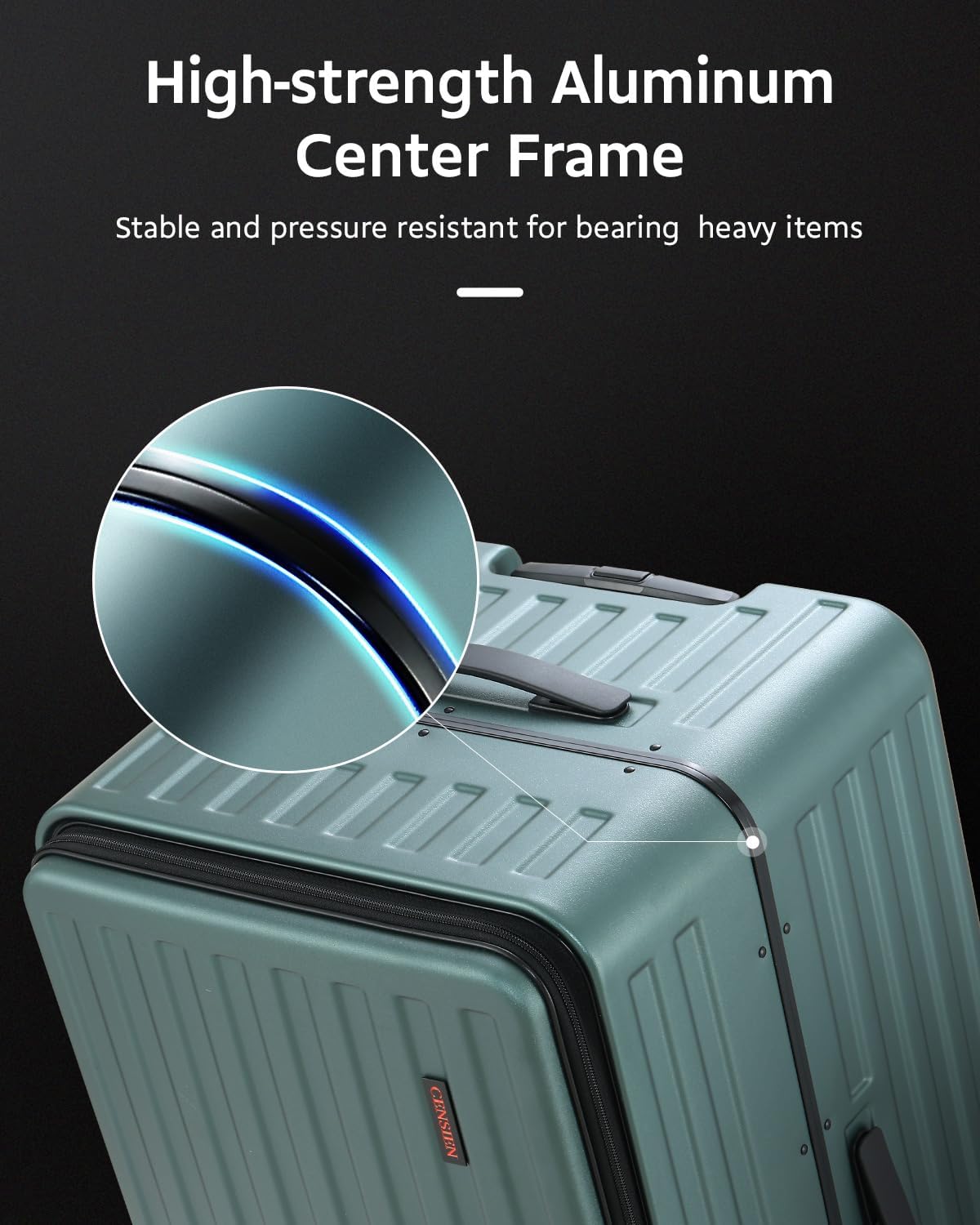 Checked Luggage, Large Suitcase 29 Inch Trunk Luggage with Spinner Wheels, Lightweight ABS+PC Hard Shell with Aluminum Frame, Top Opening, TSA Lock (Green, 1PC)