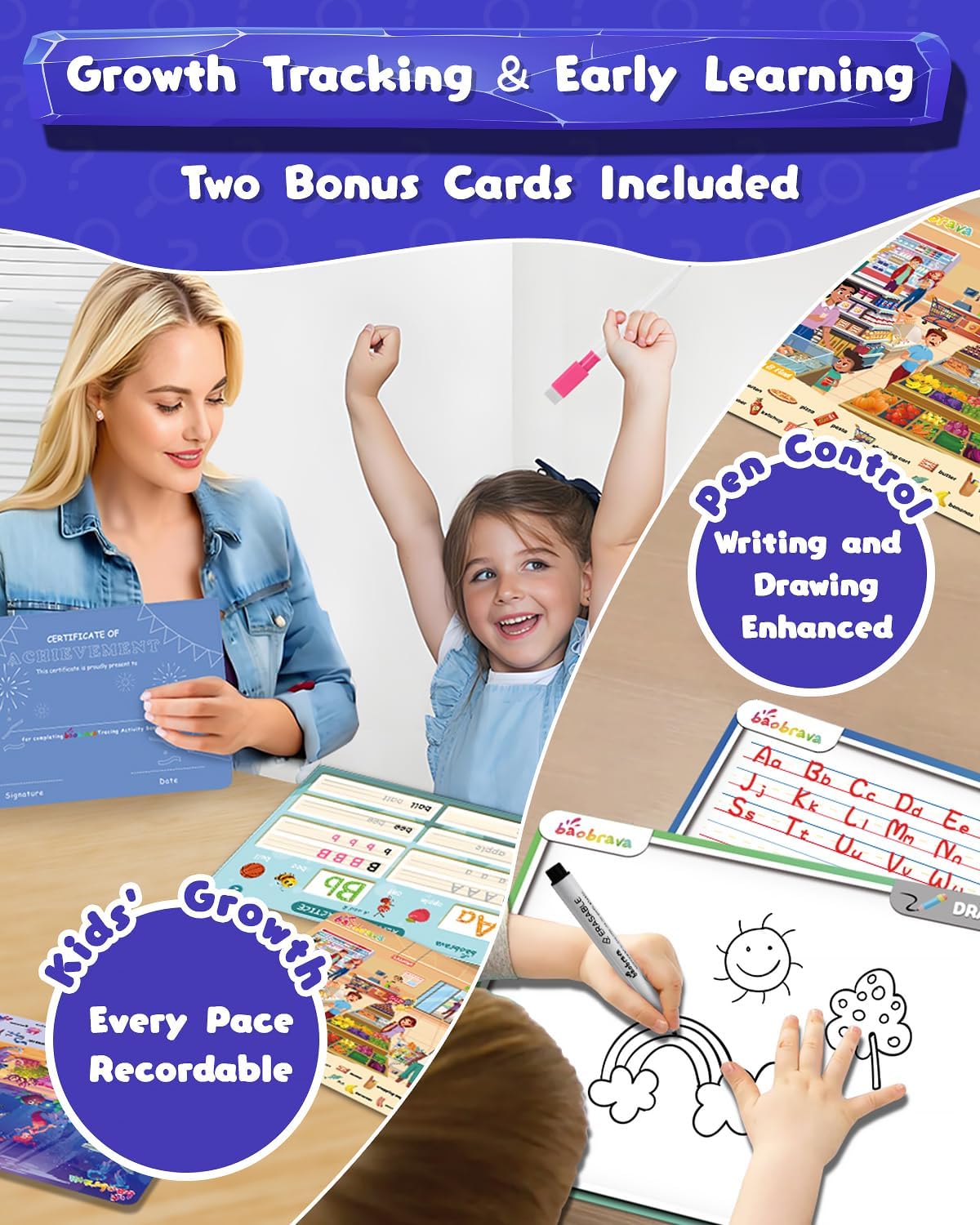 Search and Find Book and Handwriting Practice Books Set, More Than 50+ Preschool Learning Activities for Toddler and Kids 3-8, Travel Games for Road Trip Car Airplane, Christmas Birthday Gift for Kids