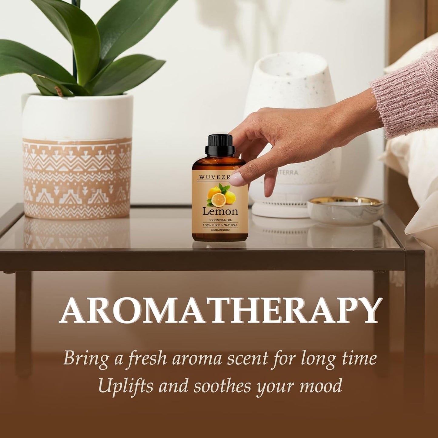 Lemon Essential Oils 240ML, Pure Lemon Essential Oil for Aromatherapy Diffuser - 8 Fl Oz