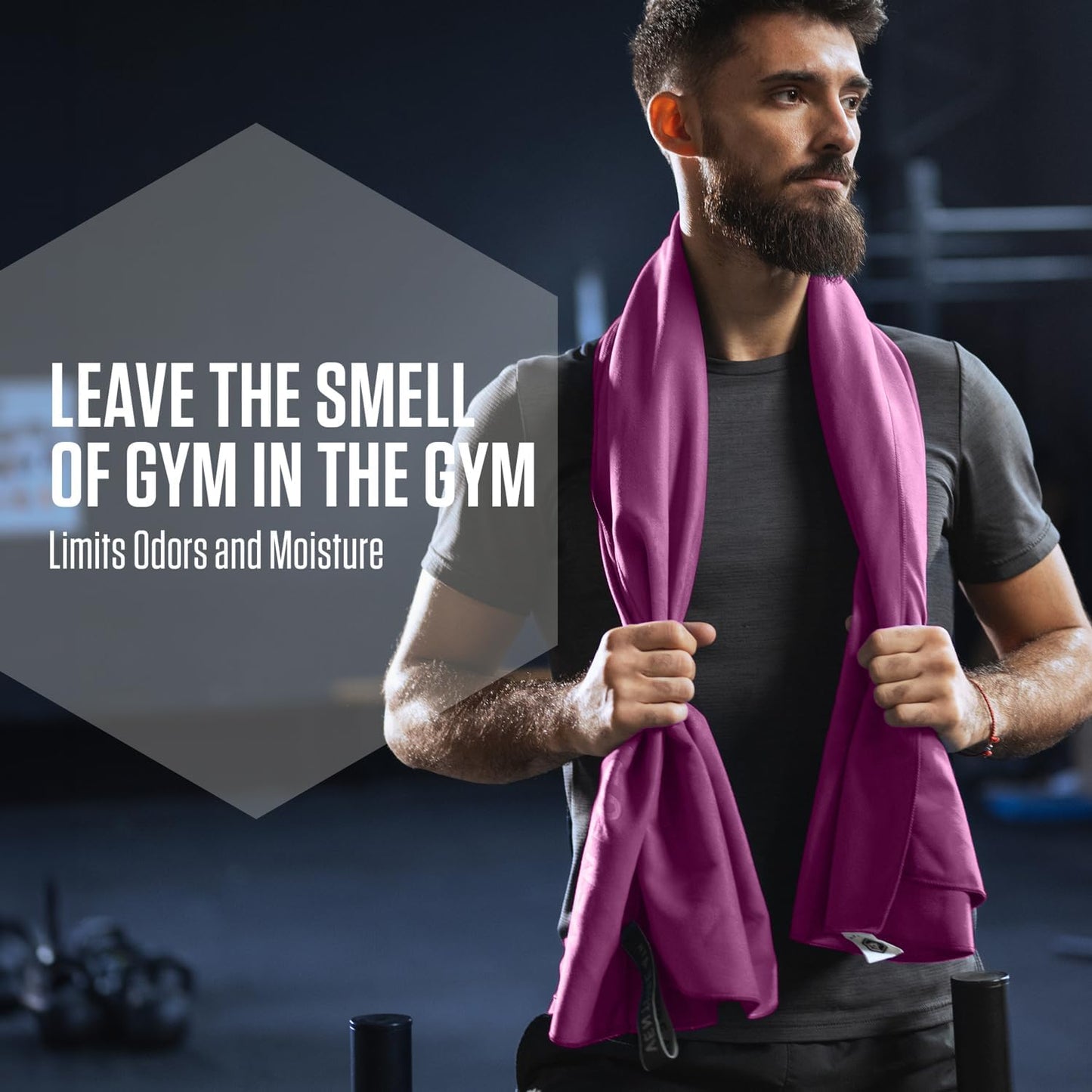 VENTURE 4TH Quick Dry Towel. Microfiber Travel Towel Ideal for Camping, Hiking, Backpacking, Gym. Lightweight & Fast Drying Travel Towels for Body. Compact & Easy to Pack - Purple Extra Large