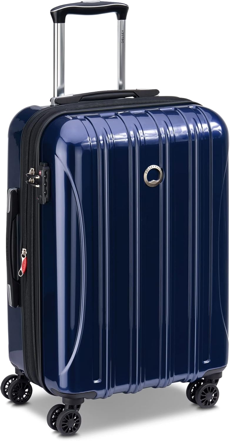 DELSEY PARIS Helium Aero Hardside Expandable Luggage with Spinner Wheels, Blue Cobalt, 3-Piece Set (21/24/28)