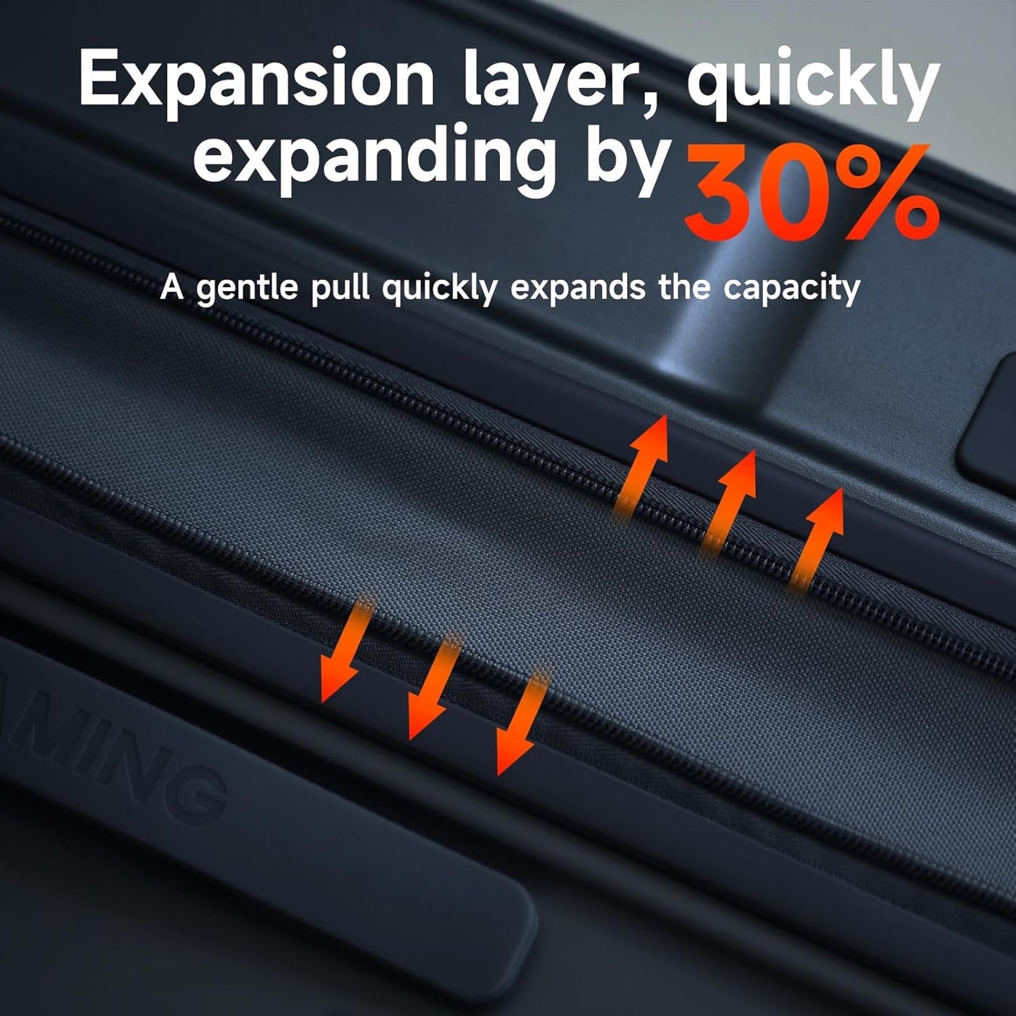 ROAMING Expandable 28-Inch Checked Luggage with Mute Brake Wheels Airline Approved Hard Shell Suitcases with Front Pocket Top Opening Luggage with TSA Lock for Short Business Travel, Glaze blue