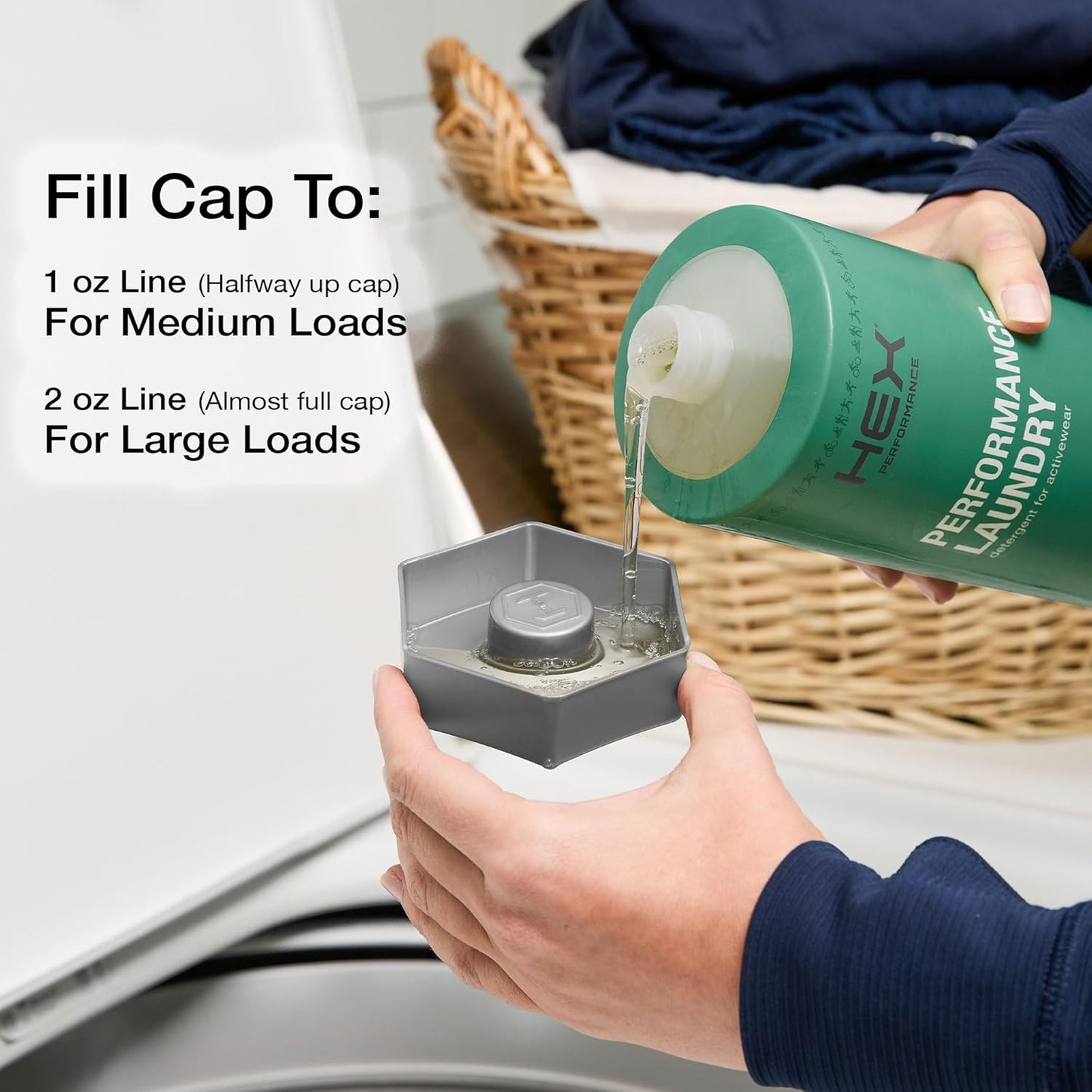 HEX Performance Laundry Detergent, Crisp, 100 Loads (Pack of 2) - Designed for Activewear, Eco-Friendly, Concentrated Formula