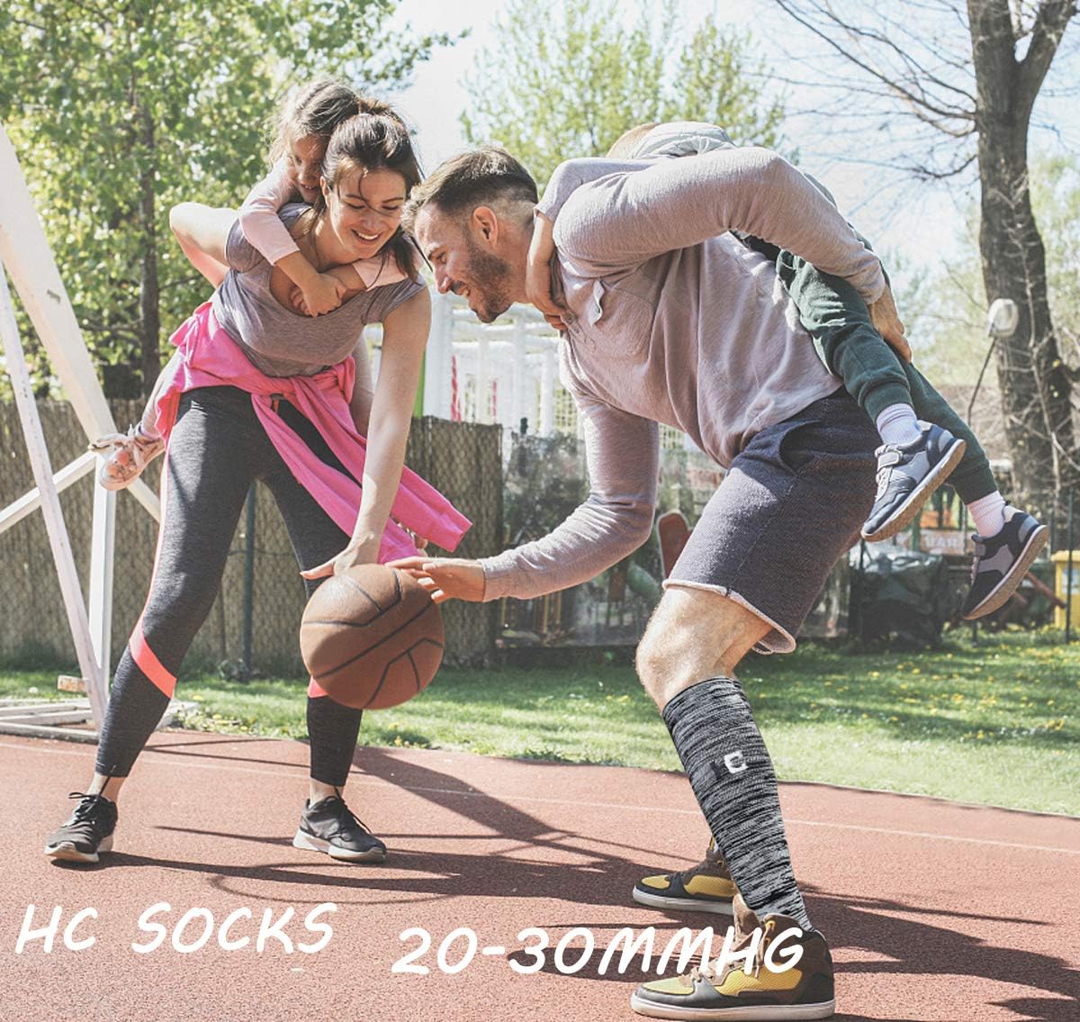 Graduated Compression Socks for Women&Men 20-30mmhg Knee High Socks Travel Hiking Running Stocking