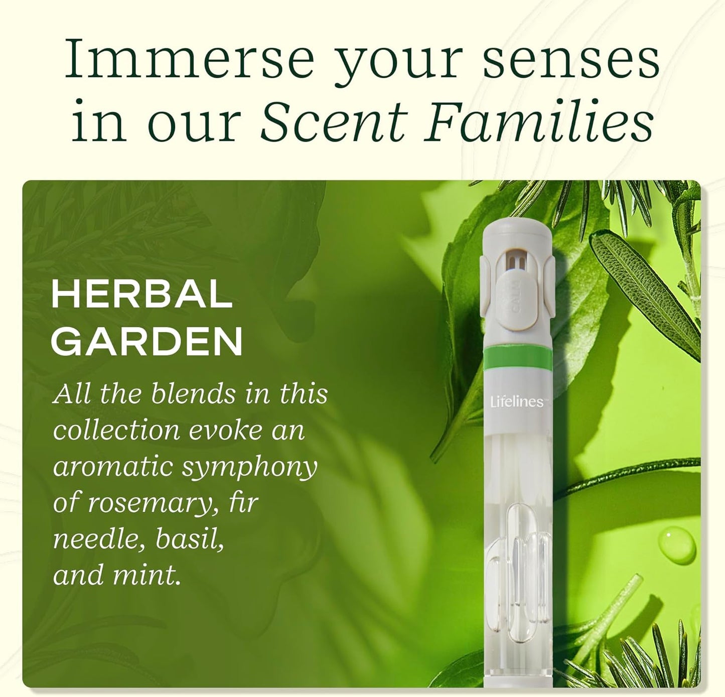 Lifelines Pen Diffuser, Herbal Garden - 1mm Black Ballpoint Pen with Scented Essential Oil Blends – Aromatherapy Diffuser & Sensory Immersion Diffuse Aroma As You Write