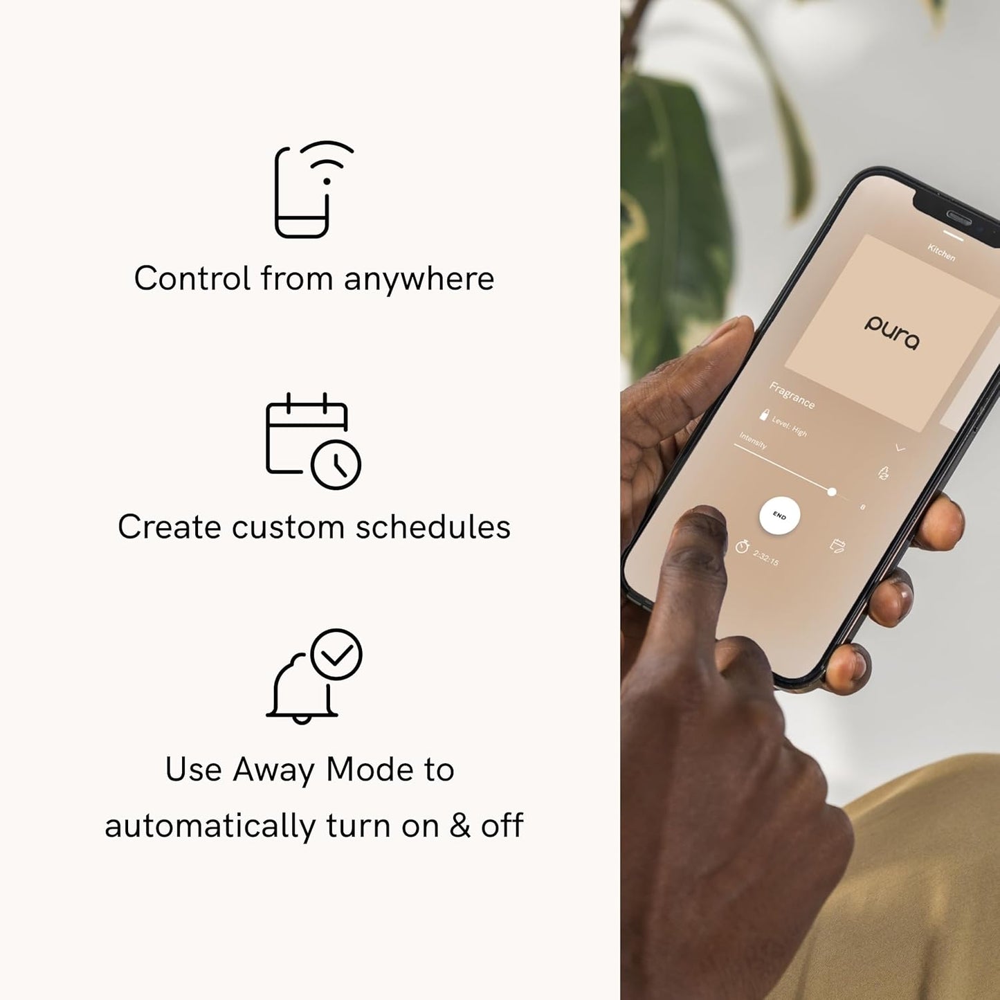 Pura Smart Home Fragrance Device Starter Set - Pura 4 - Scent Diffuser for Home - Includes Fragrance Aroma Diffuser - Square Box, Original Scent and Fir & Grapefruit Scent Refills