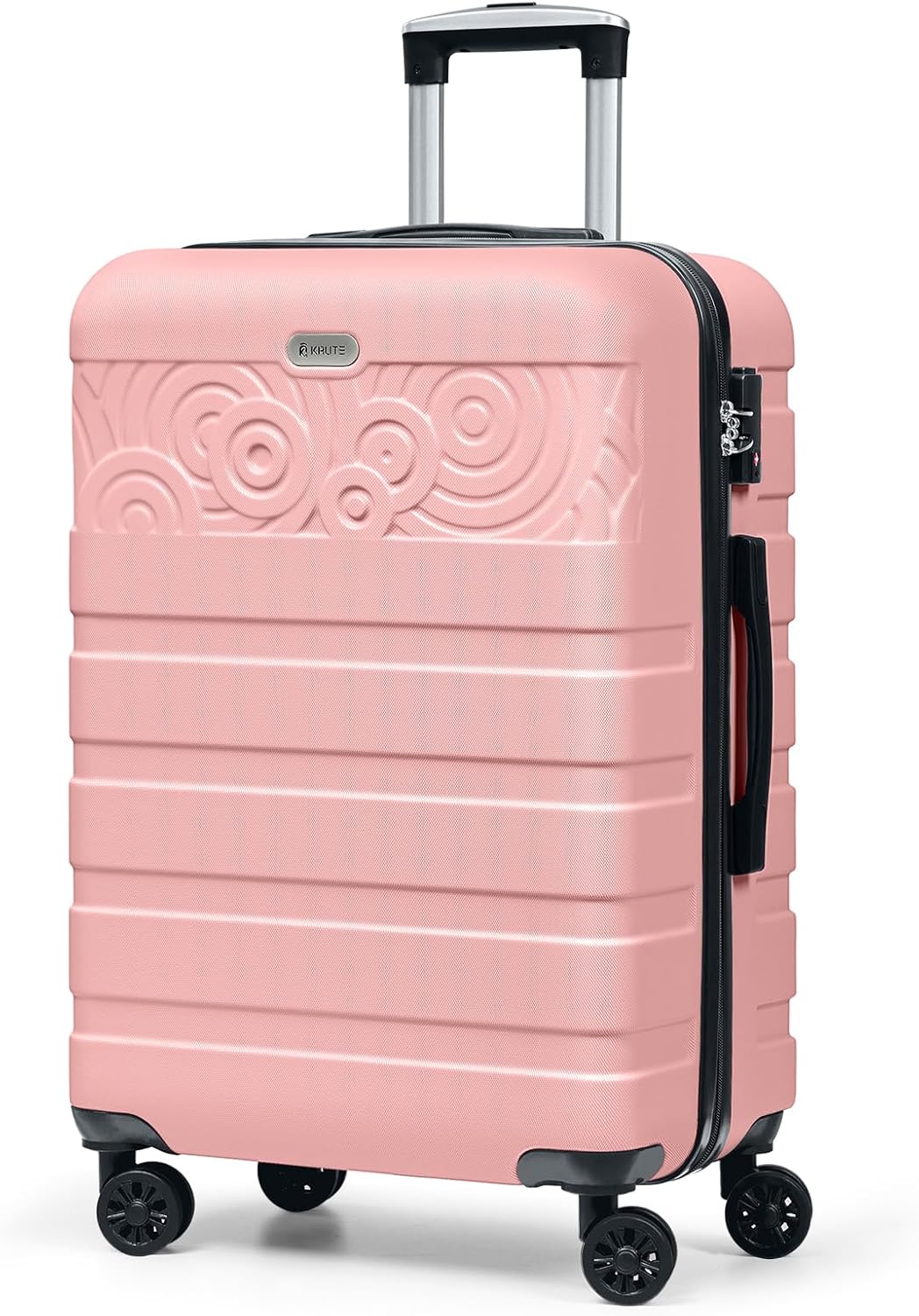 Krute 24 Inch Luggage Checked Suitcases with Wheels Lightweight PC ABS TSA Lock Hard Shell Travel Suitcase