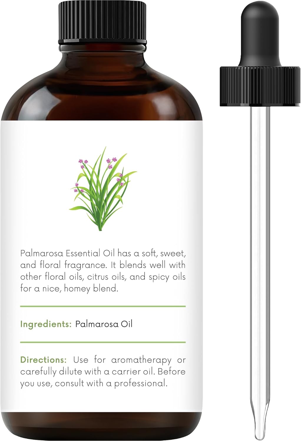 Handcraft Blends Palmarosa Essential Oil – 1 Fl Oz – 100% Pure and Natural – Premium Grade Essential Oil for Diffuser and Aromatherapy, Skin, Massage, Candle and Soap Making Fragrance