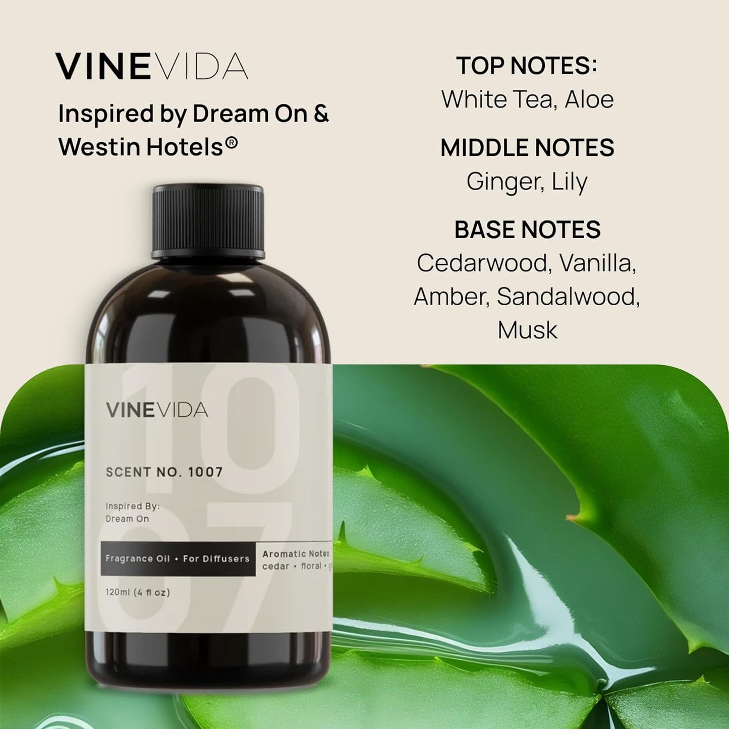 VINEVIDA Waterless Diffuser and 3 Top Selling Hotel Fragrance Oils - Essential Oil Diffuser for Home - Room Fragrance Air Diffuser [Black Aroma Diffuser]