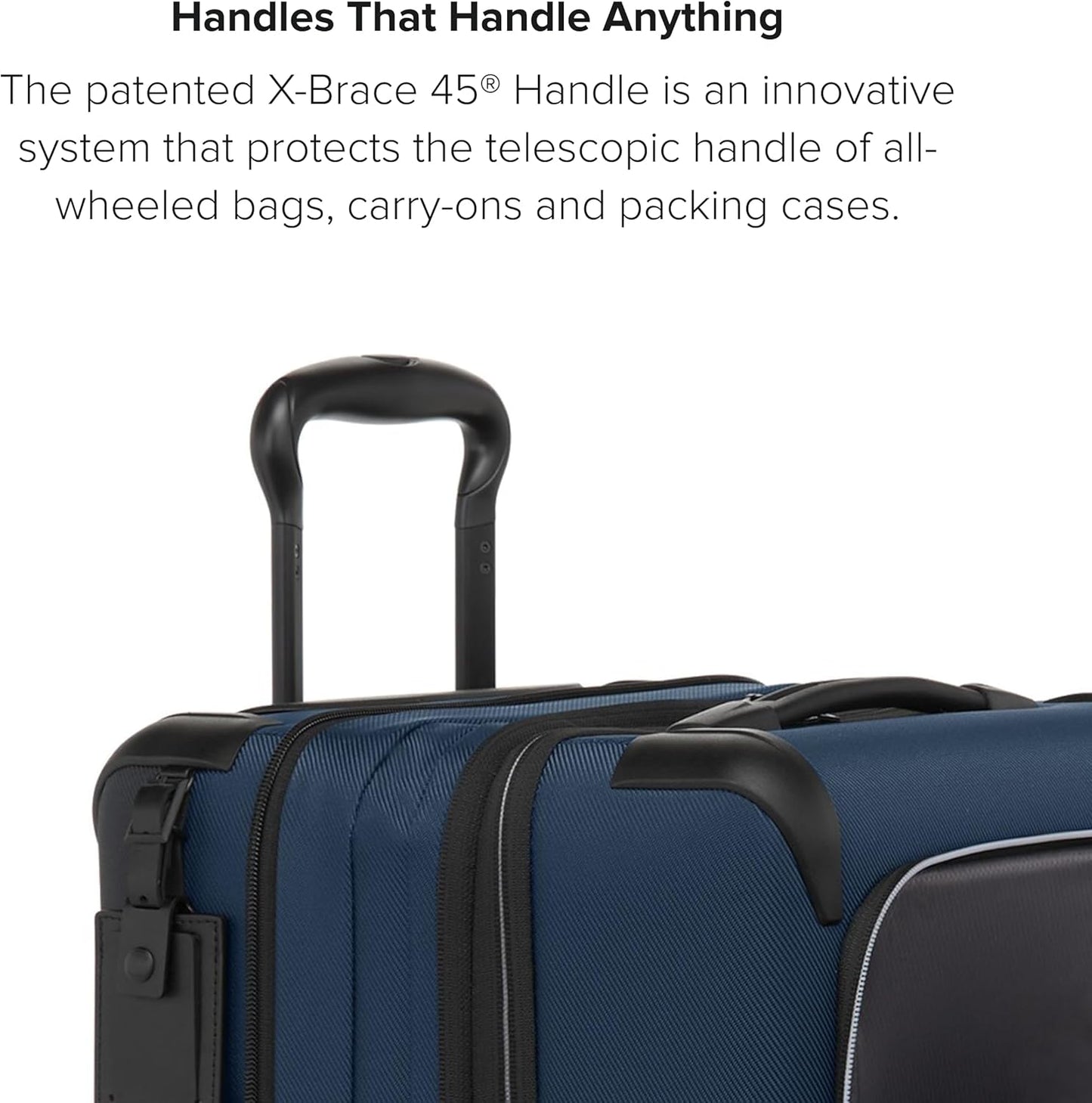 TUMI - Aerotour 4 Wheel Expandable Luggage - Men's and Women's Lightweight Business and Leisure Travel Suitcase - 21.75" International Expandable Carry-On, Navy