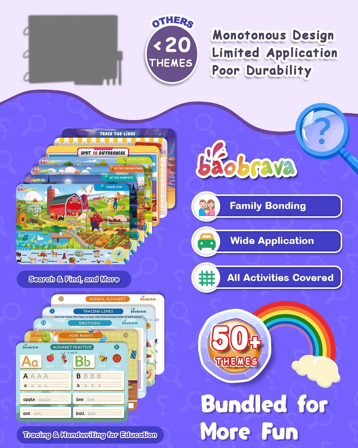 Search and Find Book and Handwriting Practice Books Set, More Than 50+ Preschool Learning Activities for Toddler and Kids 3-8, Travel Games for Road Trip Car Airplane, Christmas Birthday Gift for Kids