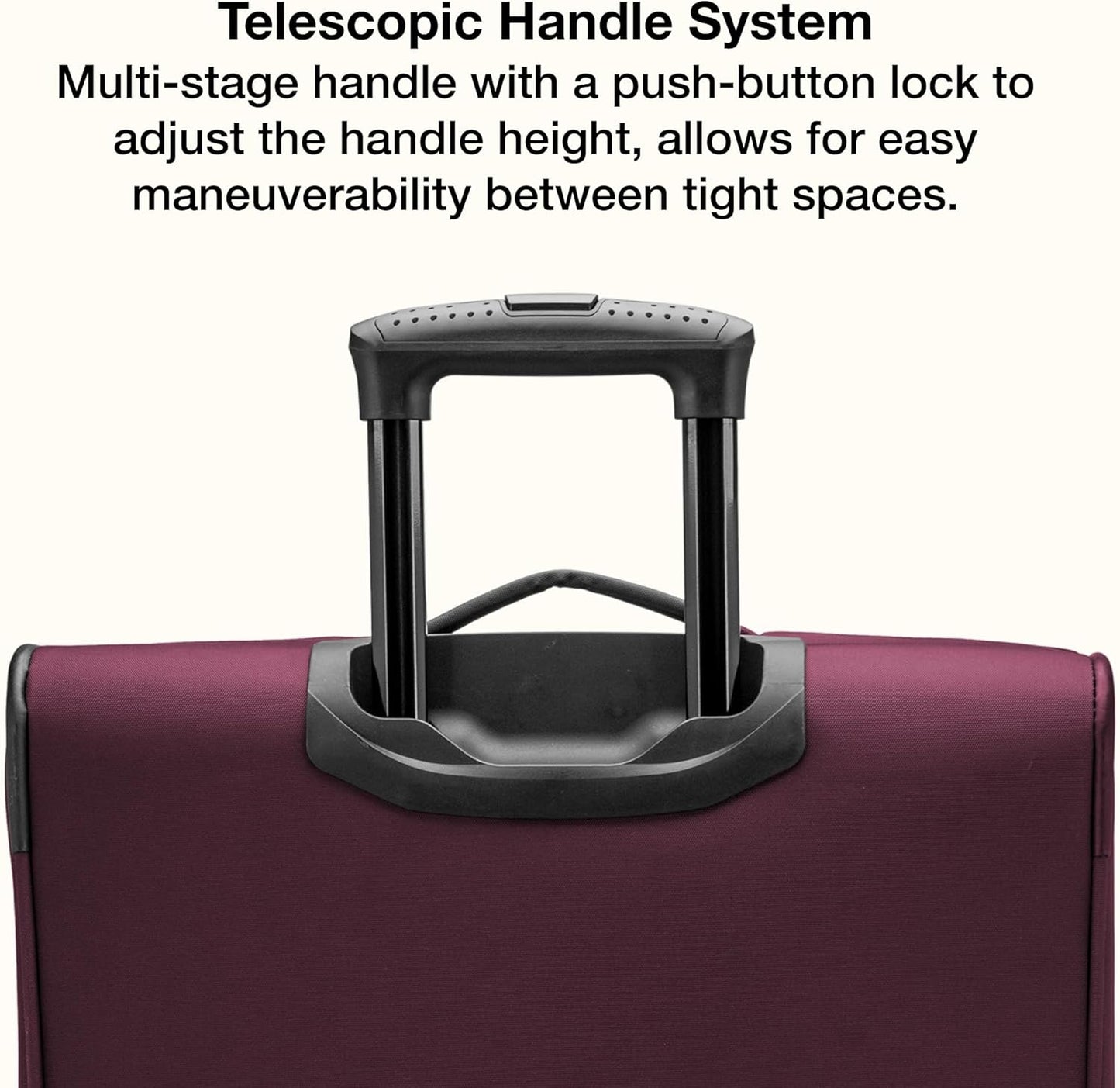 U.S. Traveler Anzio Softside Expandable Spinner Luggage, Burgundy, 2-Piece Set (22/30)