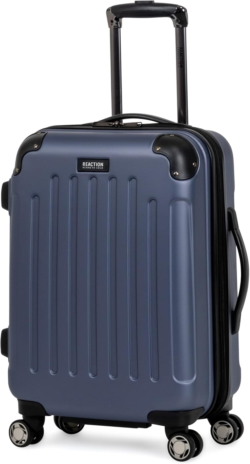 Kenneth Cole REACTION Renegade Luggage Expandable 8-Wheel Spinner Lightweight Hardside Suitcase, Smokey Purple, 20-Inch Carry On