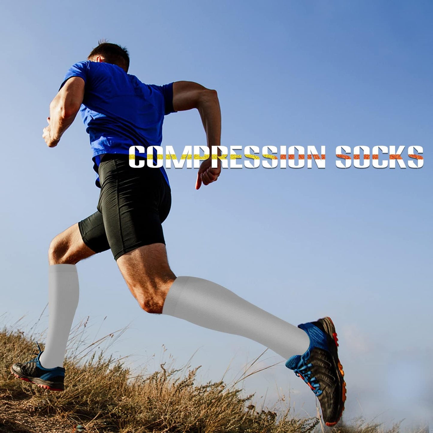 Compression Socks for Women and Men Circulation (3 Pairs) is Best Support for Running Athletic Cycling Hiking