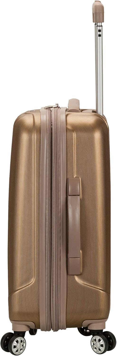 Rockland Melbourne Hardside Expandable Spinner Wheel Luggage, Bronze, Carry-On 20-Inch